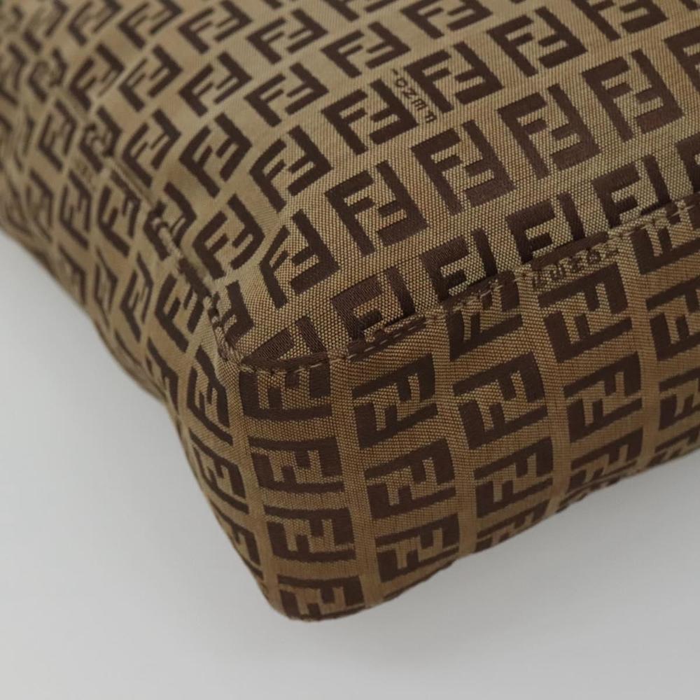 FENDI Zucchino Canvas Hand Bag Beige Auth 127082 - Picture 16 of 16
